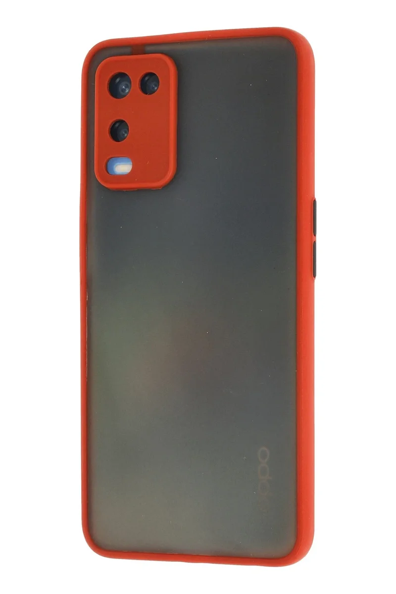 Newface Oppo A54 4G Kılıf Montreal Silikon Kapak - Kırmızı