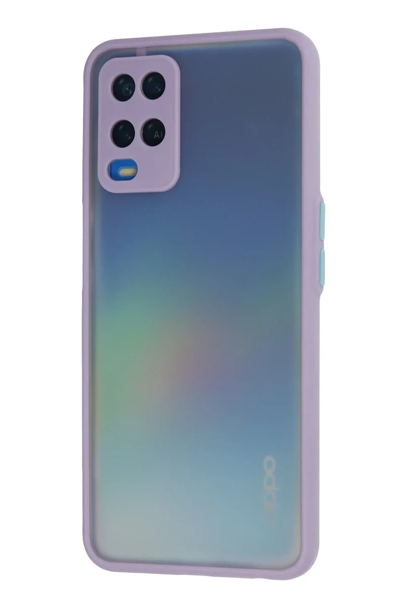 Newface Oppo A54 4G Kılıf Montreal Silikon Kapak - Mor