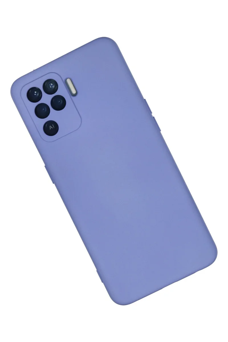 Newface Oppo Reno 5 Lite Kılıf Nano içi Kadife Silikon - Lila
