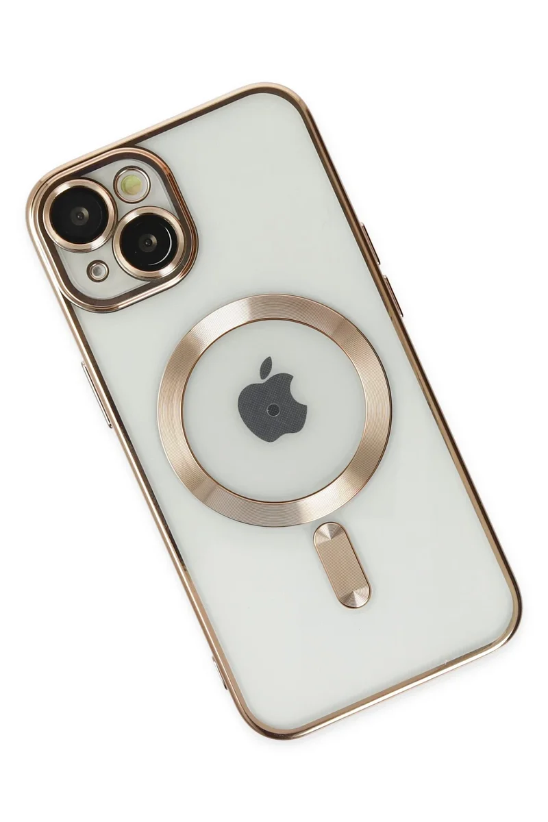 Newface iPhone 14 Kılıf Kross Magneticsafe Kapak - Gold