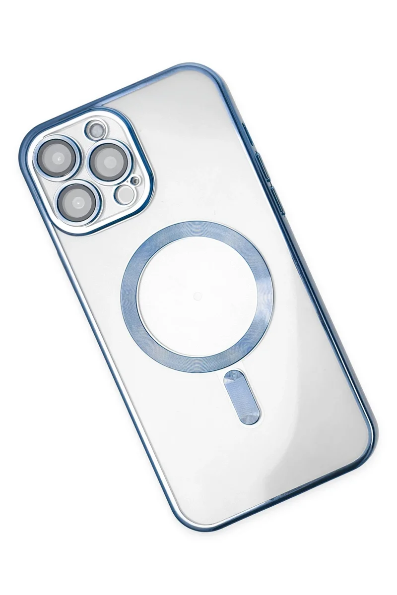 Newface iPhone 14 Pro Kılıf Kross Magneticsafe Kapak - Sierra Blue