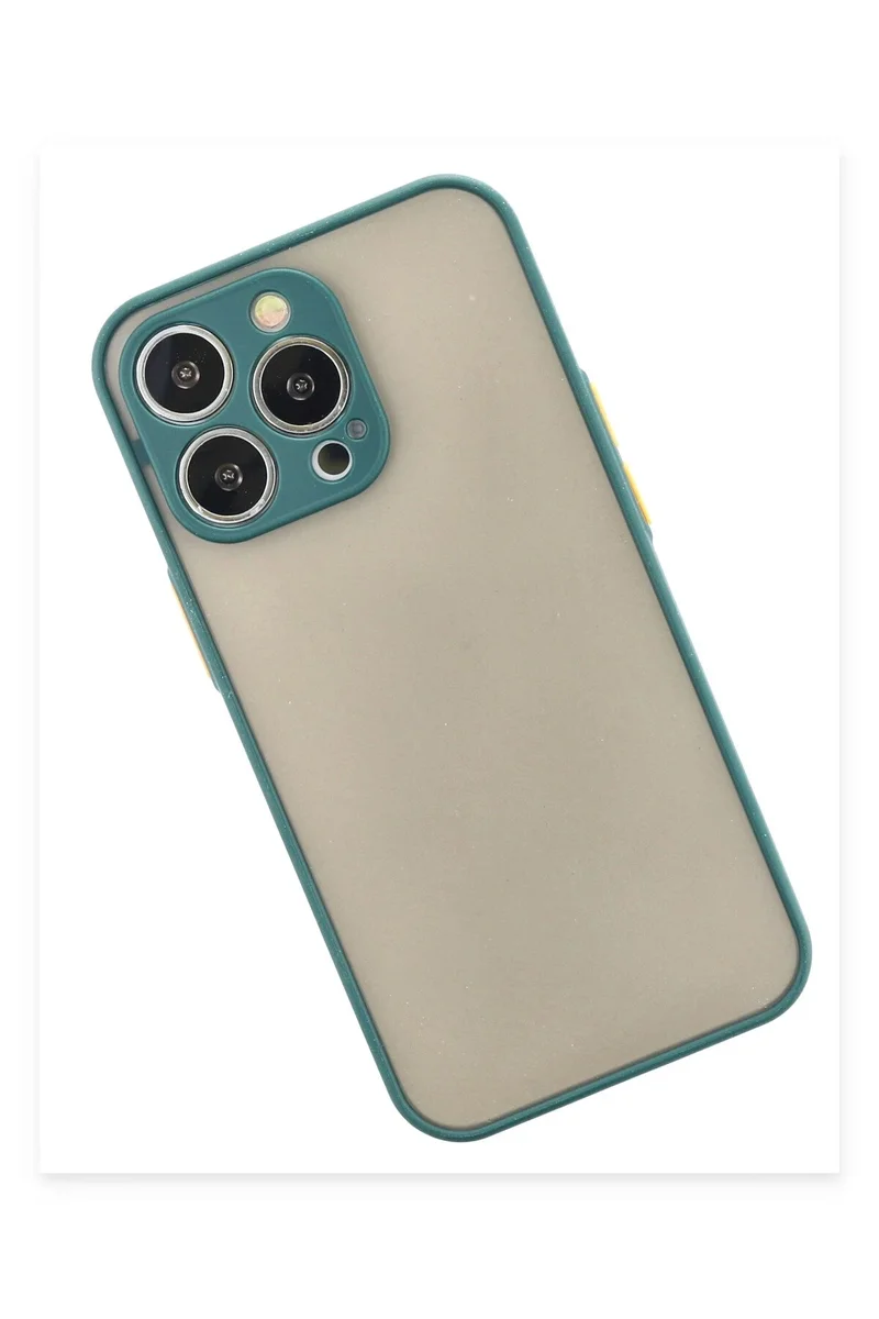 Newface iPhone 15 Pro Kılıf Montreal Silikon Kapak - Yeşil