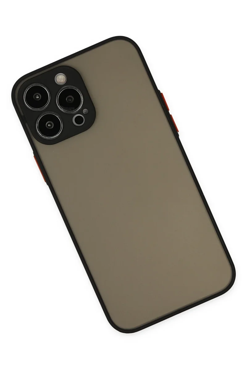 Newface iPhone 15 Pro Max Kılıf Montreal Silikon Kapak - Siyah