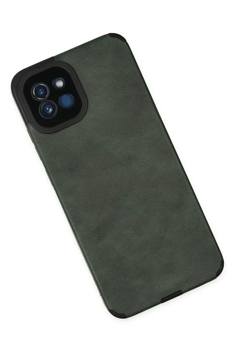 Newface Samsung Galaxy A03 Kılıf Loop Deri Silikon - Yeşil