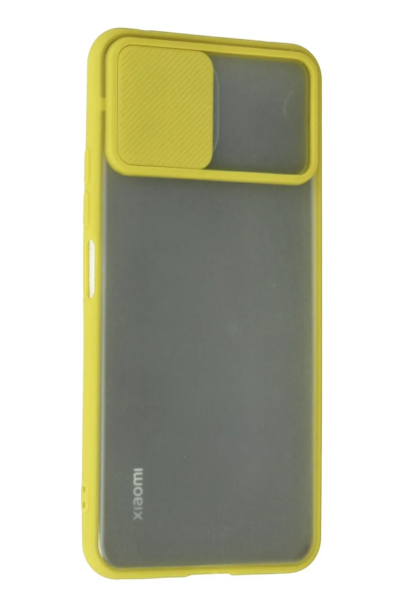 Newface Xiaomi Mİ 11 Lite Kılıf Palm Buzlu Kamera Sürgülü Silikon - Sarı