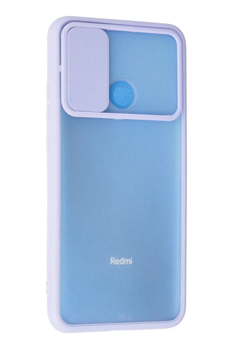 Newface Xiaomi Redmi 9C Kılıf Palm Buzlu Kamera Sürgülü Silikon - Lila