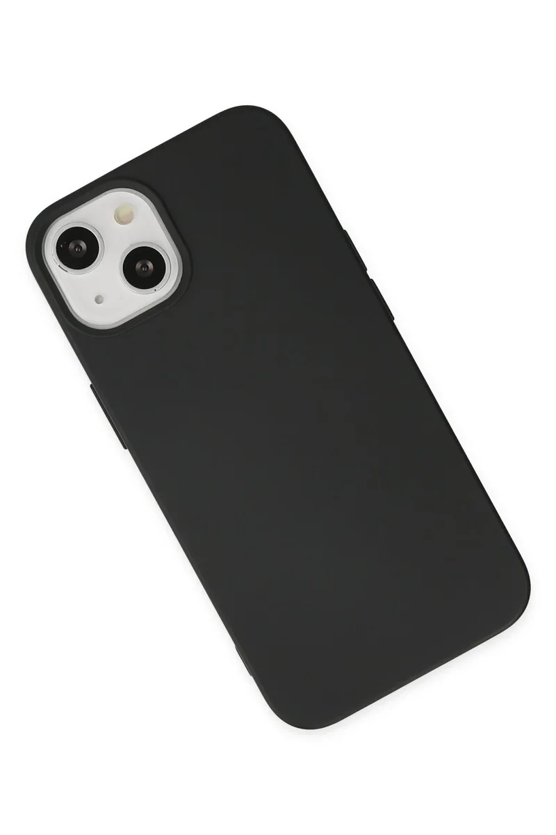 Newface iPhone 15 Plus Kılıf Nano içi Kadife Silikon - Siyah