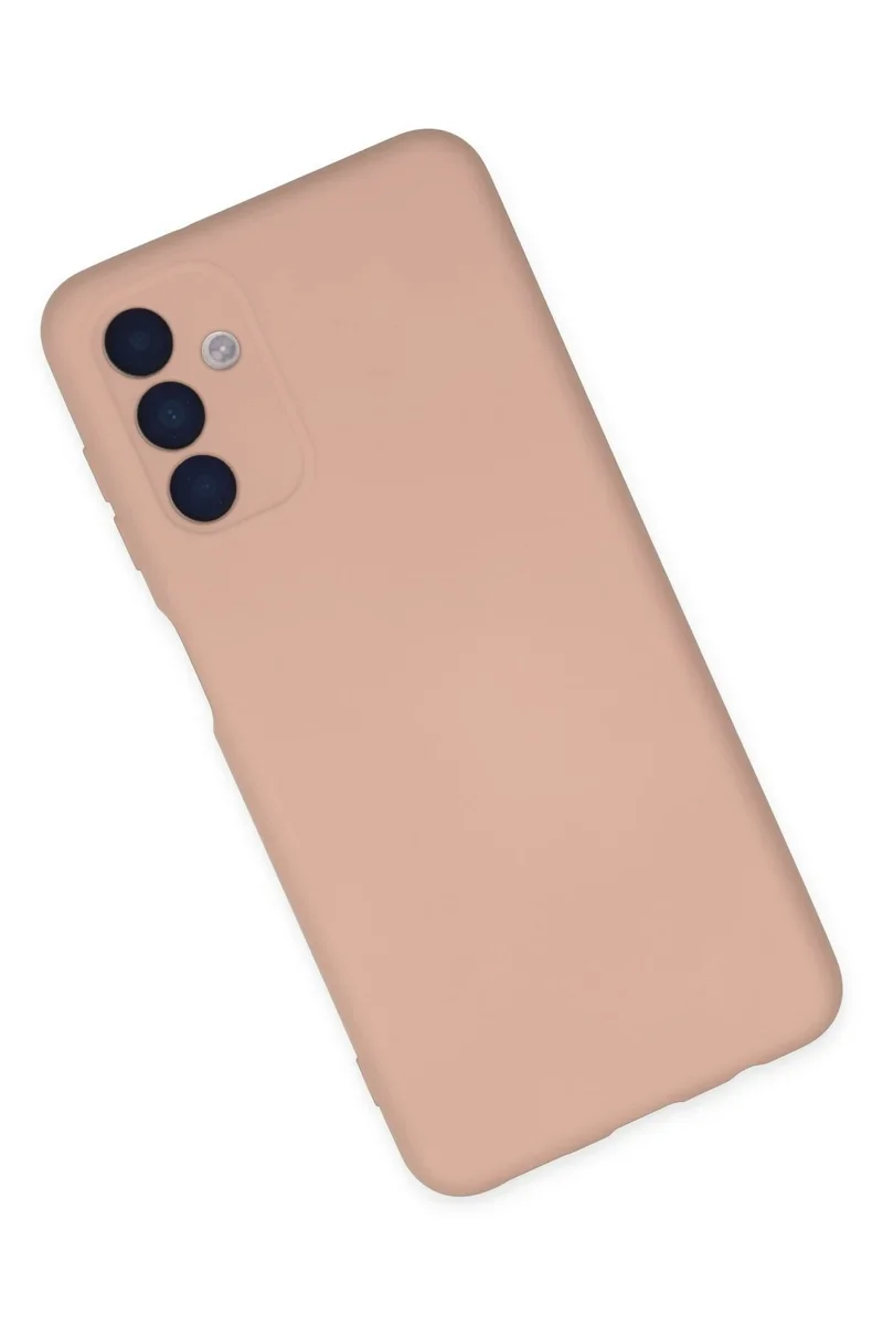 Newface Samsung Galaxy A04S Kılıf Nano içi Kadife Silikon - Pudra