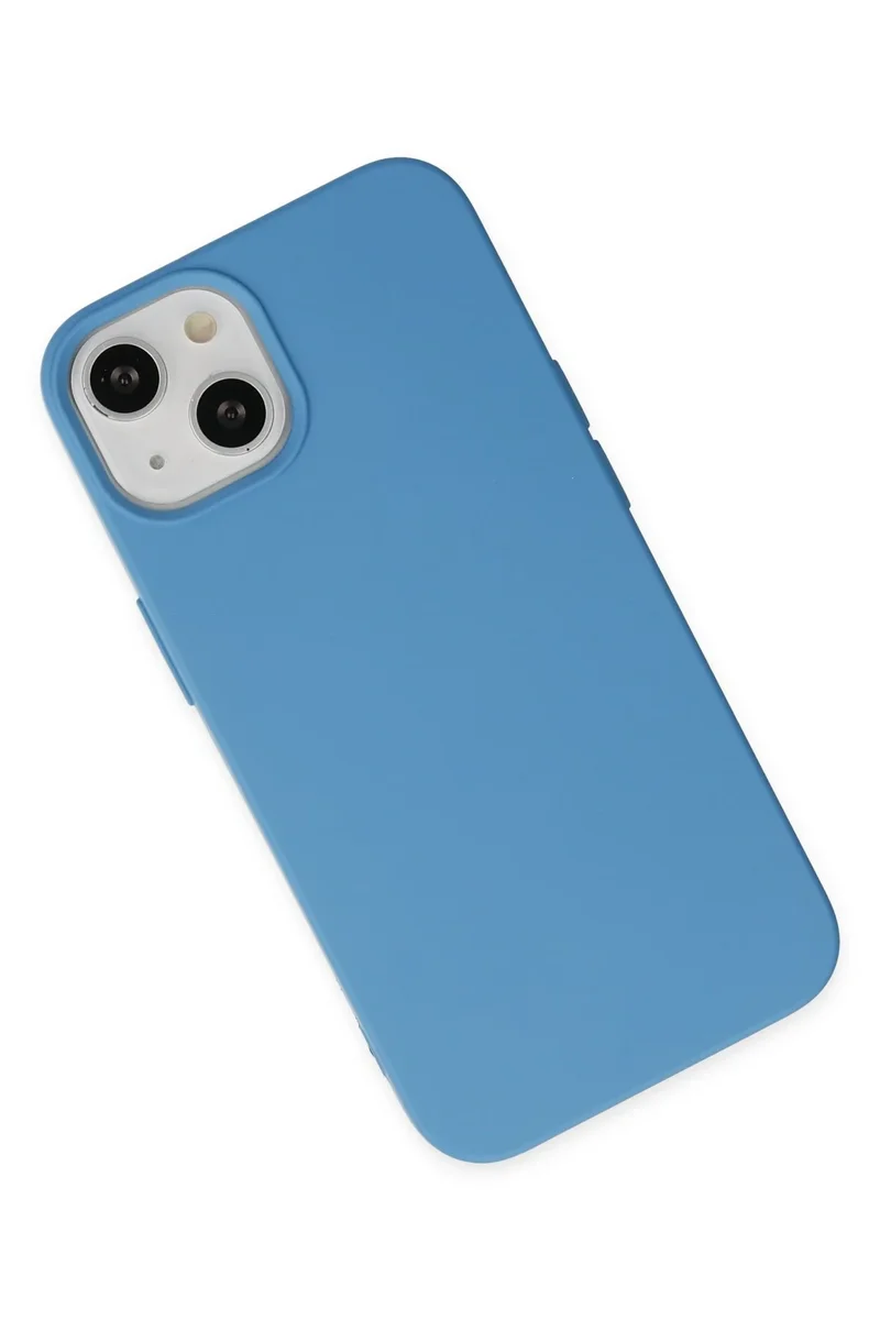 Newface iPhone 15 Pro Kılıf Nano içi Kadife Silikon - Mavi