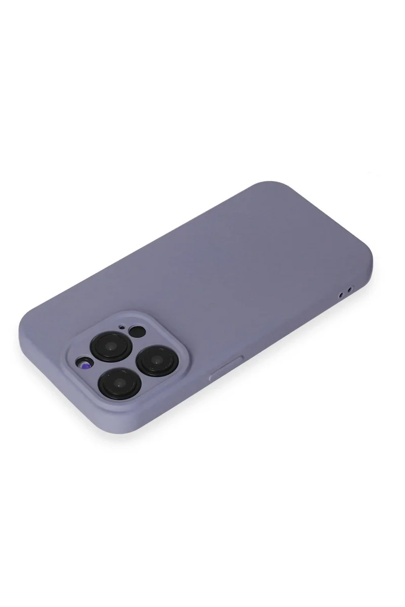 Newface iPhone 15 Pro Max Kılıf Nano içi Kadife Silikon - Lila