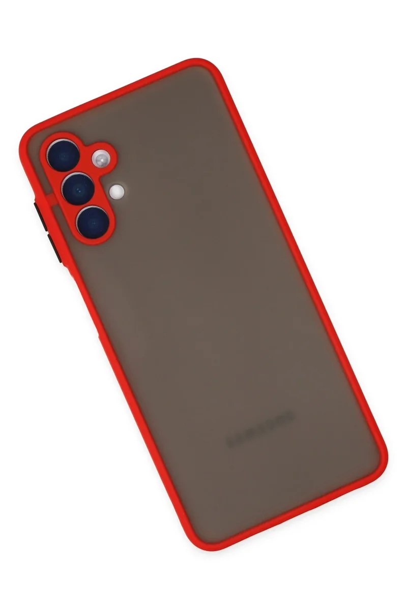 Newface Samsung Galaxy A04S Kılıf Montreal Silikon Kapak - Kırmızı