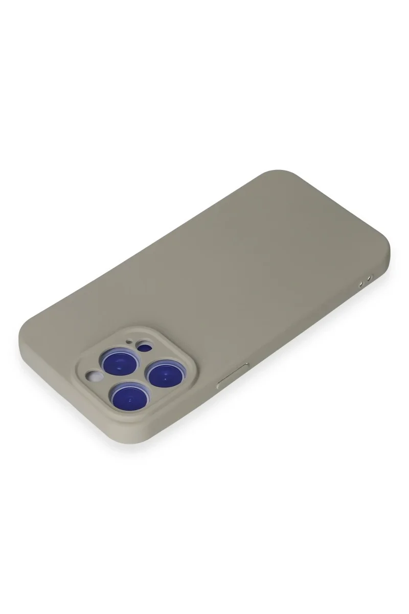 Newface iPhone 15 Pro Max Kılıf Nano içi Kadife Silikon - Titan Gri