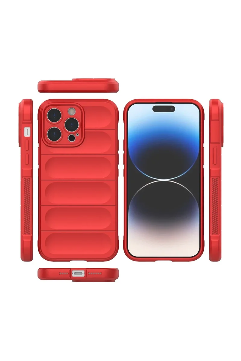 Newface iPhone 15 Pro Kılıf Optimum Silikon - Kırmızı