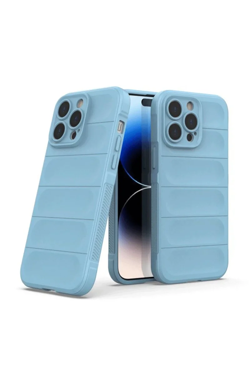 Newface iPhone 15 Pro Max Kılıf Optimum Silikon - Sky Blue