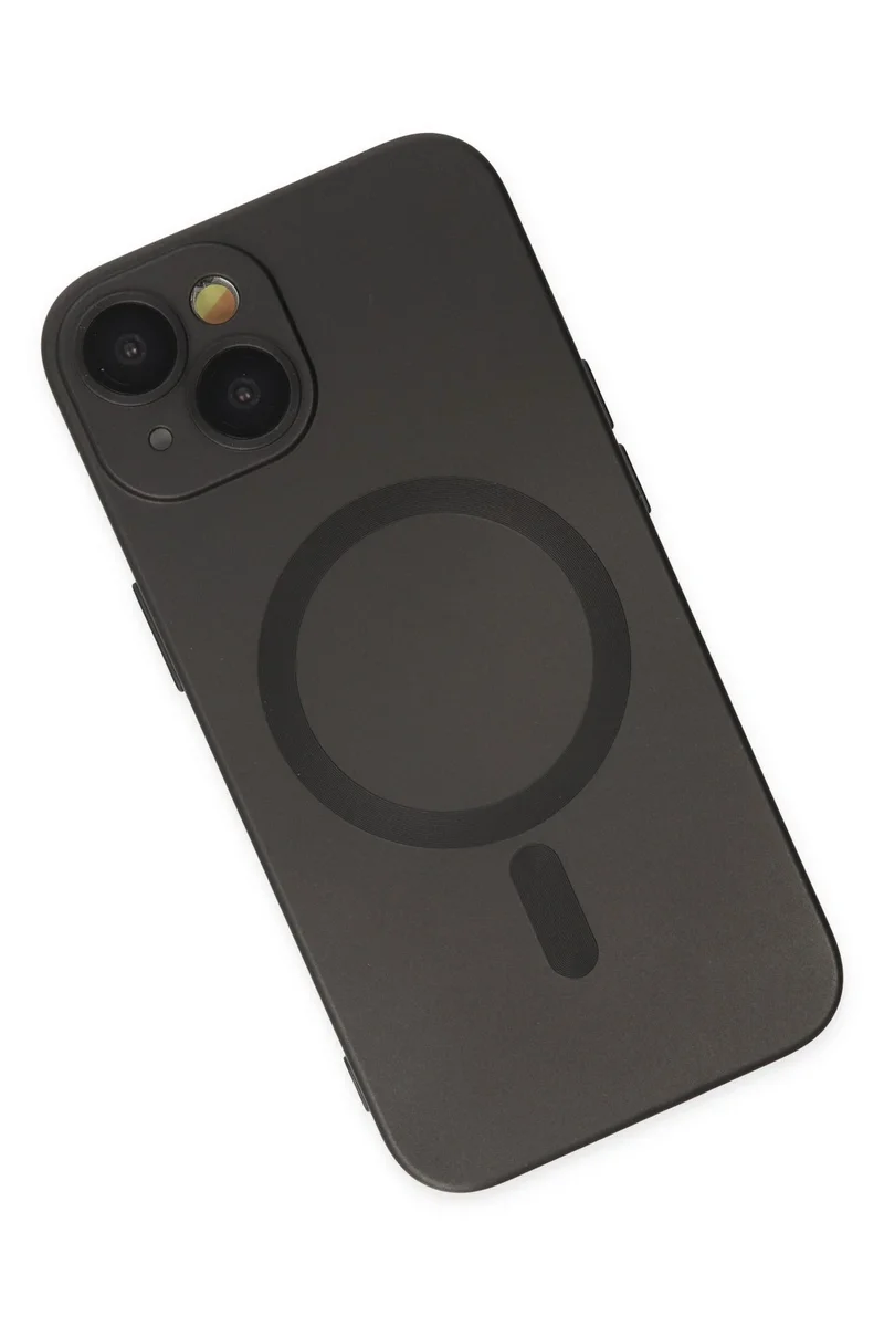 Newface iPhone 14 Plus Kılıf Moshi Lens Magneticsafe Silikon - Siyah