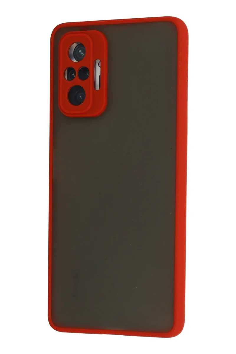 Newface Xiaomi Redmi Note 10 Pro Kılıf Montreal Silikon Kapak - Kırmızı