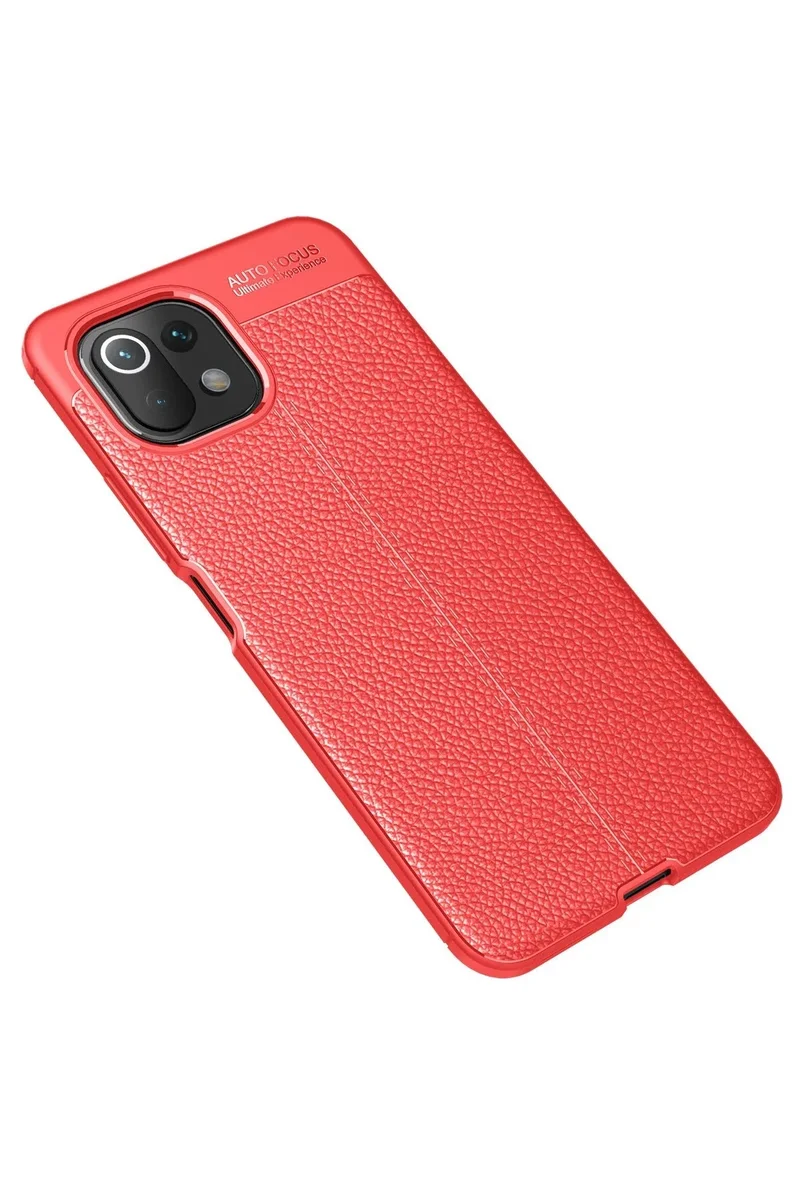 Newface Xiaomi Mİ 11 Lite Kılıf Auto Focus Kapak - Kırmızı