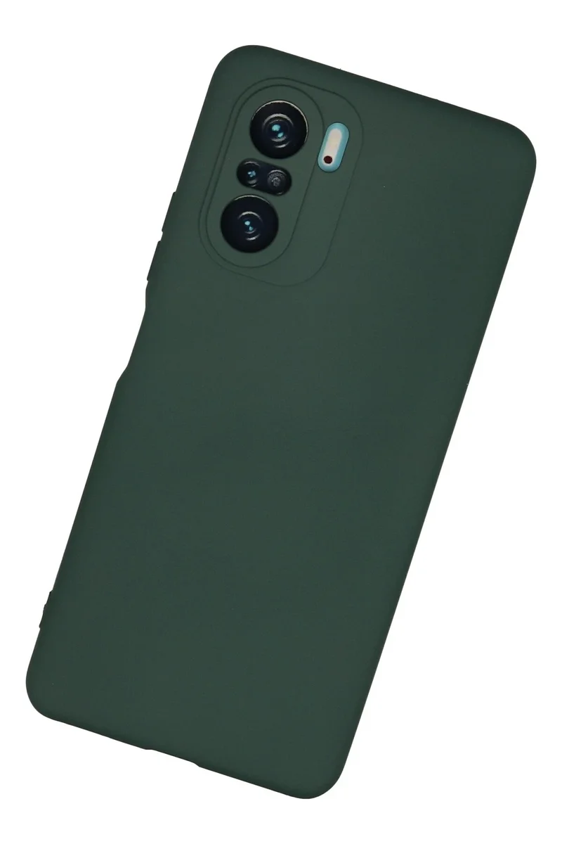 Newface Xiaomi Poco F3 Kılıf Nano içi Kadife Silikon - Koyu Yeşil