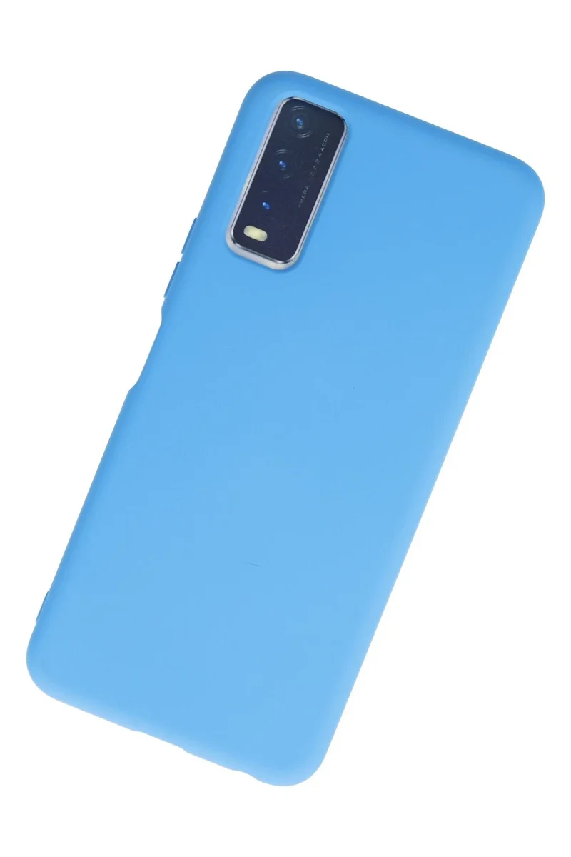 Newface Vivo Y11S Kılıf Nano içi Kadife Silikon - Mavi