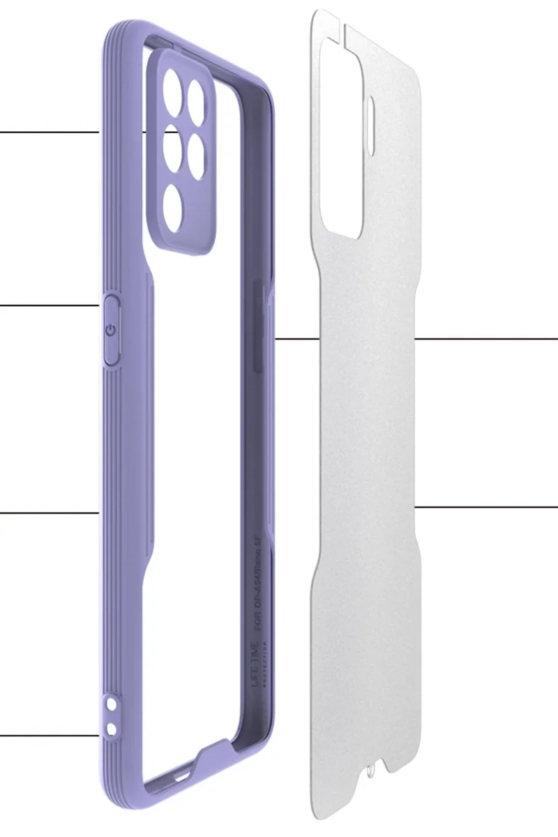 Newface Oppo Reno 5 Lite Kılıf Platin Silikon - Sarı