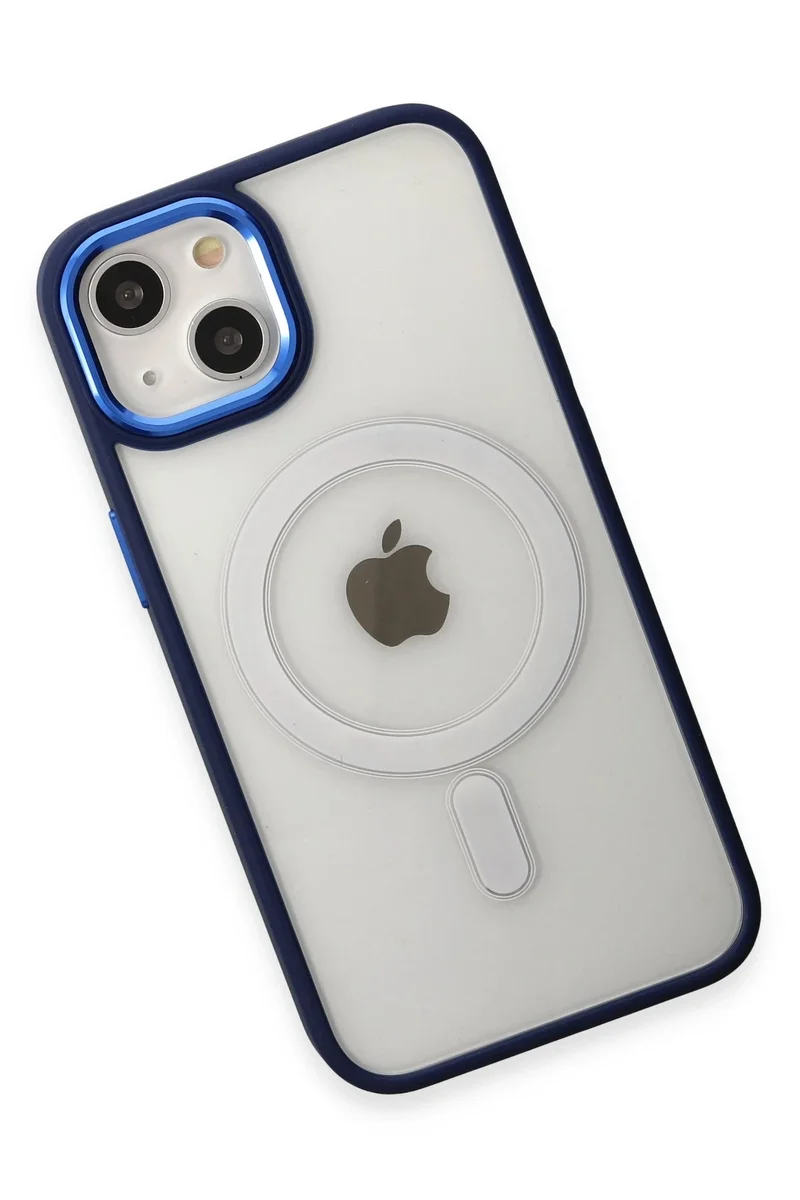 Newface iPhone 15 Pro Kılıf Room Magneticsafe Silikon - Lacivert