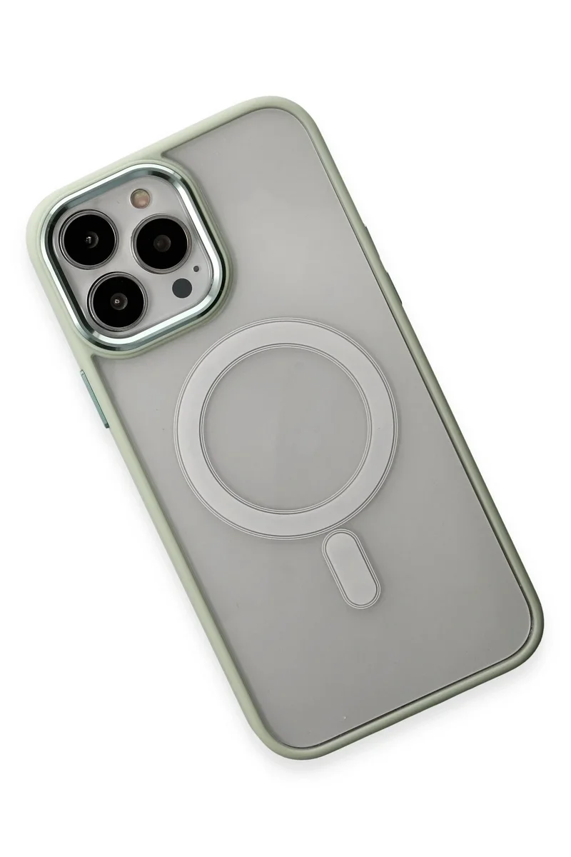 Newface iPhone 15 Pro Kılıf Room Magneticsafe Silikon - Su Yeşili