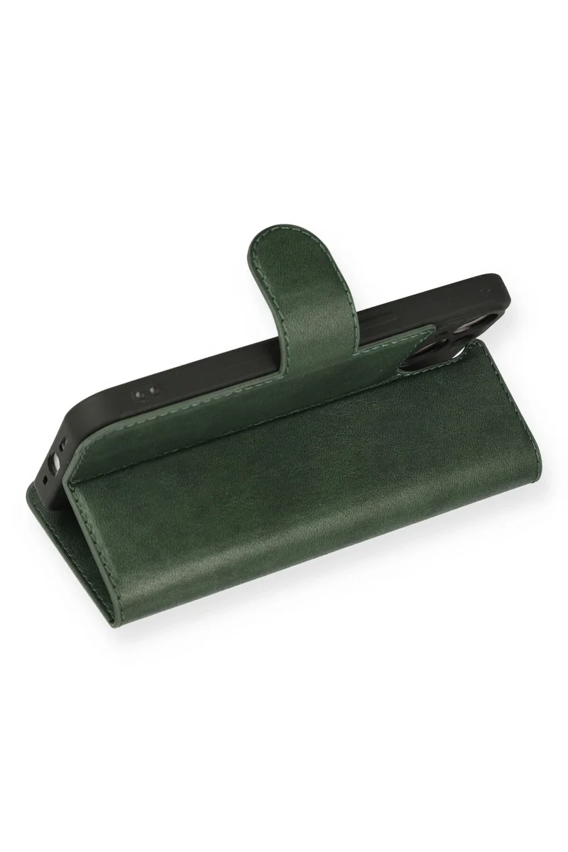 Newface iPhone 14 Kılıf Trend S Plus Kapaklı Kılıf - Yeşil