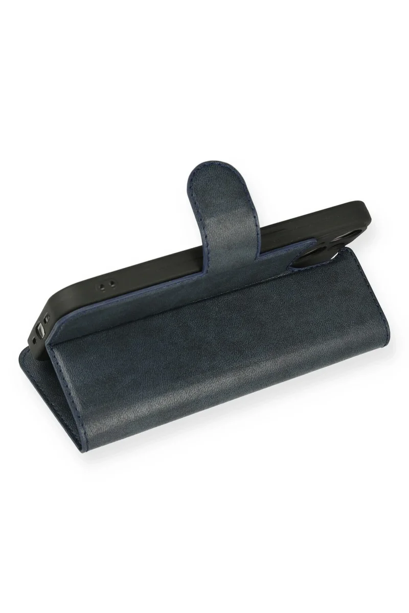 Newface iPhone 14 Kılıf Trend S Plus Kapaklı Kılıf - Lacivert