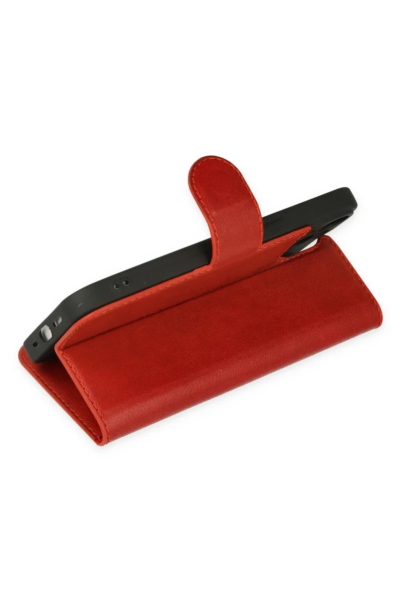 Newface iPhone 14 Plus Kılıf Trend S Plus Kapaklı Kılıf - Kırmızı