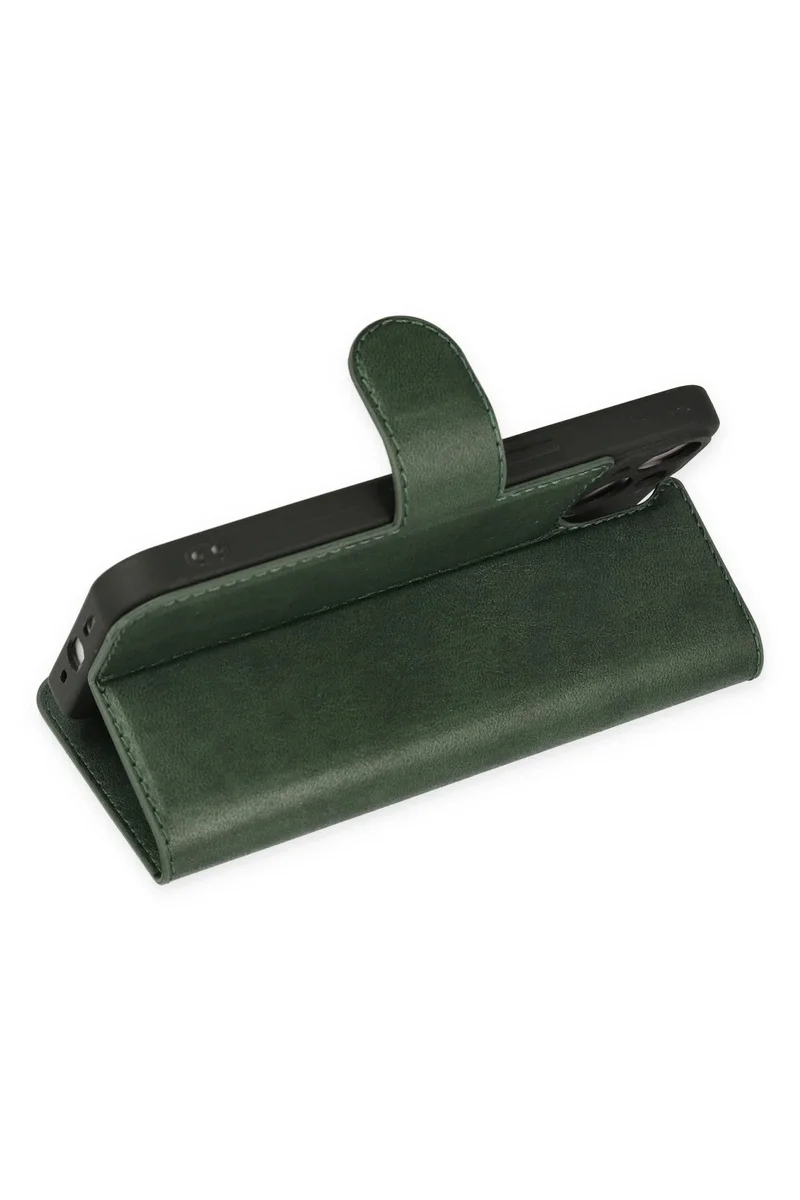 Newface iPhone 14 Plus Kılıf Trend S Plus Kapaklı Kılıf - Yeşil