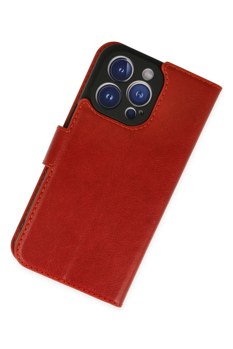 Newface iPhone 14 Pro Kılıf Trend S Plus Kapaklı Kılıf - Kırmızı