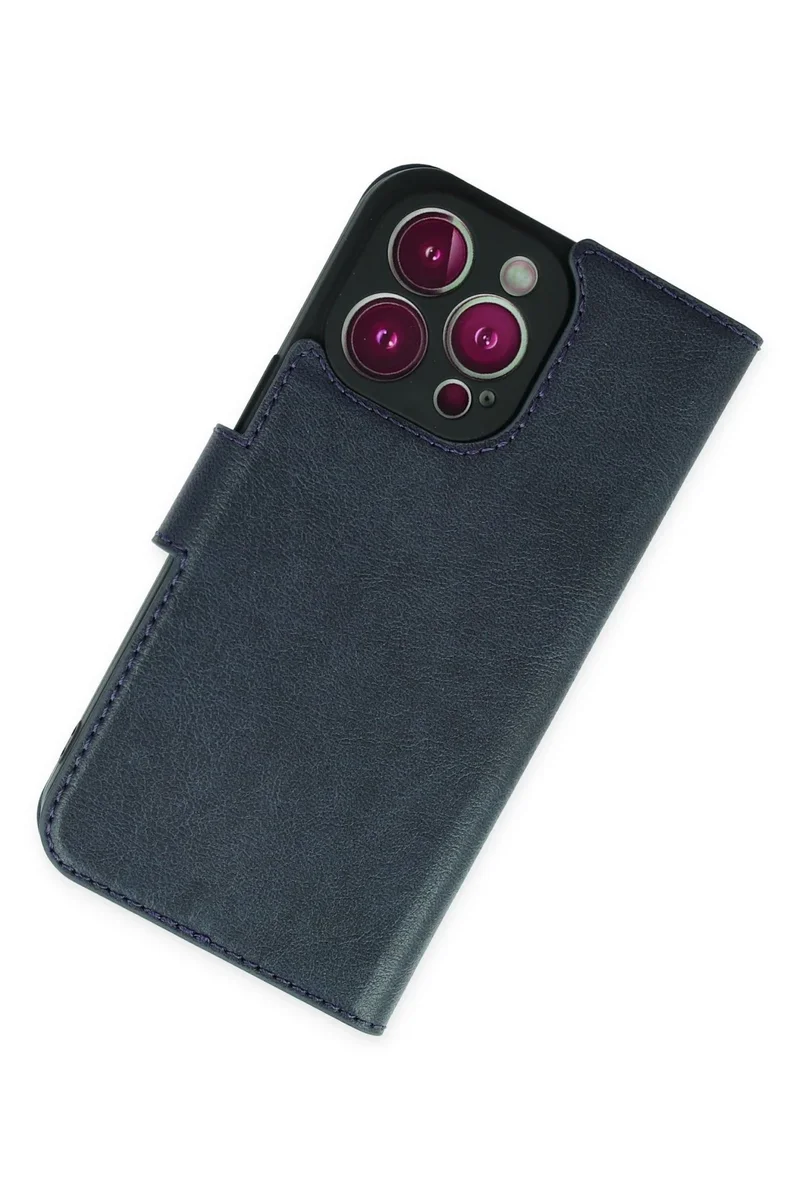 Newface iPhone 14 Pro Kılıf Trend S Plus Kapaklı Kılıf - Lacivert