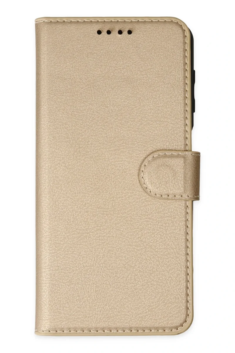 Newface iPhone 14 Pro Max Kılıf Trend S Plus Kapaklı Kılıf - Gold