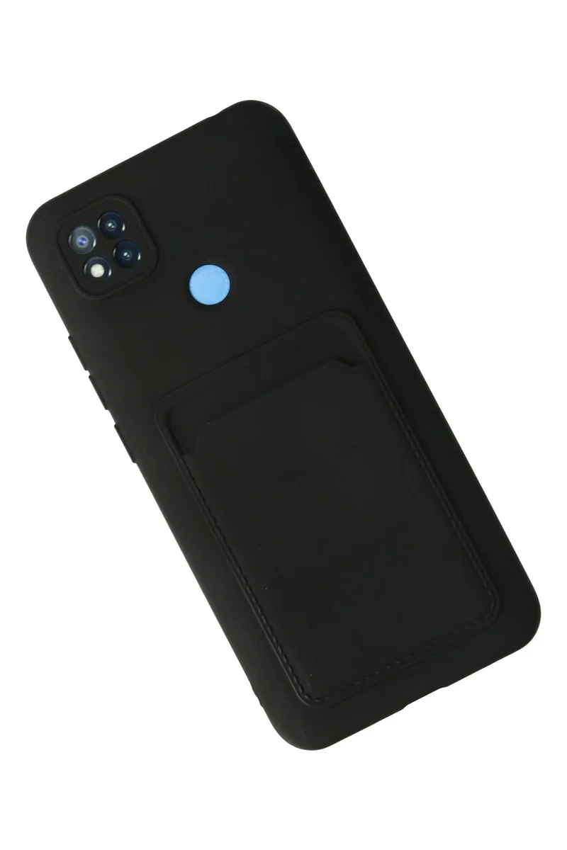 Newface Xiaomi Redmi 9C Kılıf Kelvin Kartvizitli Silikon - Siyah