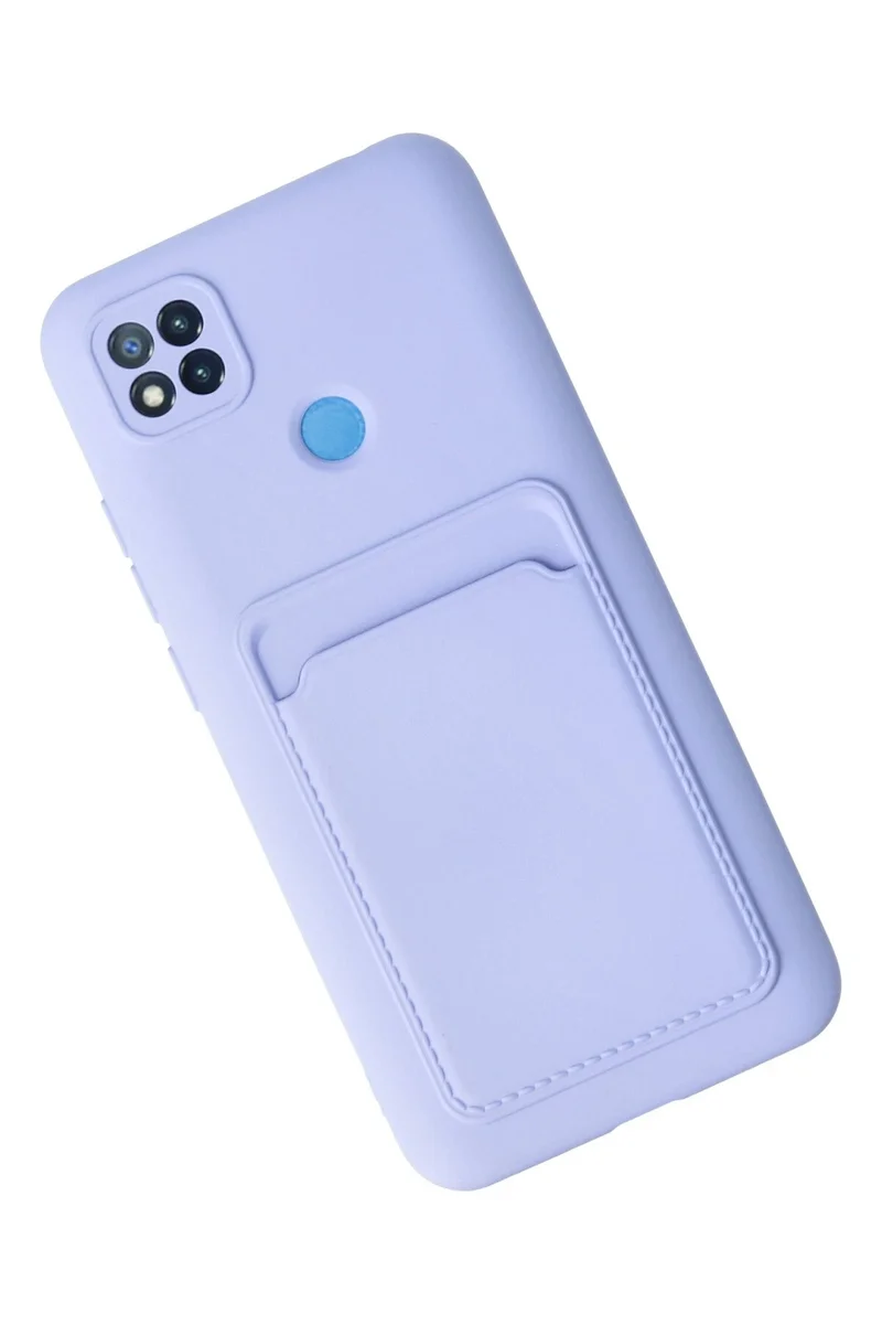 Newface Xiaomi Redmi 9C Kılıf Kelvin Kartvizitli Silikon - Lila