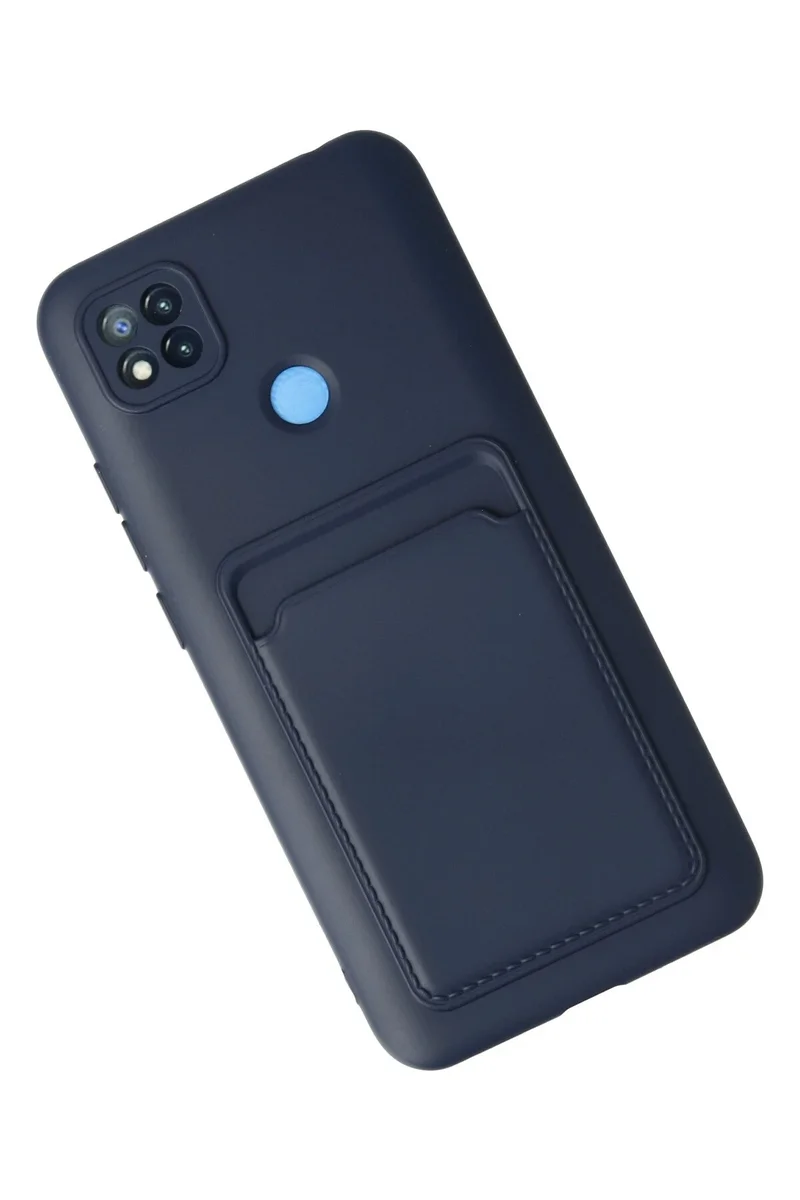 Newface Xiaomi Redmi 9C Kılıf Kelvin Kartvizitli Silikon - Lacivert