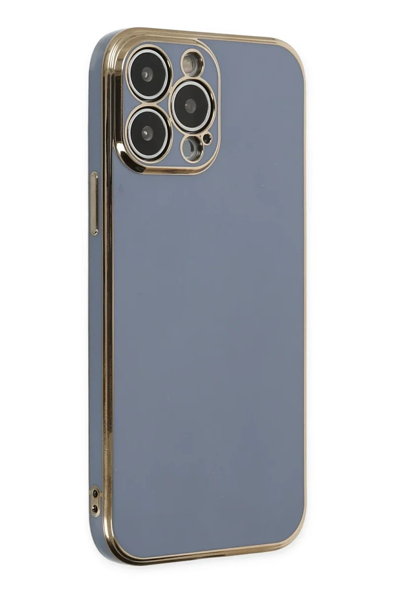 Newface iPhone 15 Pro Max Kılıf Volet Silikon - Mavi