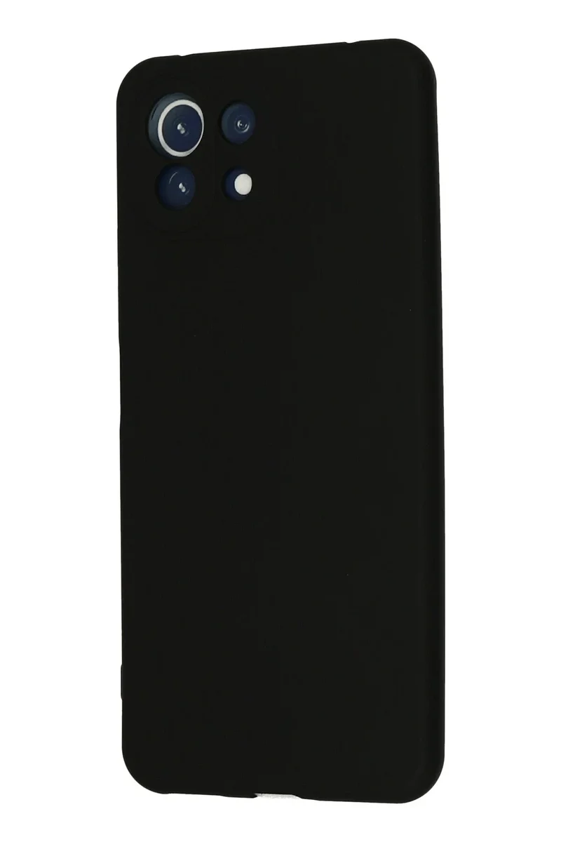 Newface Xiaomi Mİ 11 Lite Kılıf Nano içi Kadife Silikon - Siyah