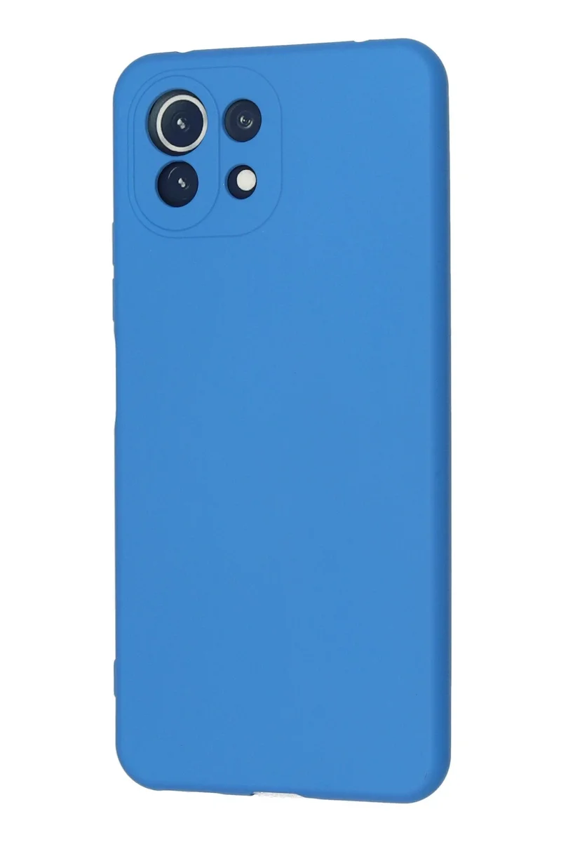 Newface Xiaomi Mİ 11 Lite Kılıf Nano içi Kadife Silikon - Mavi