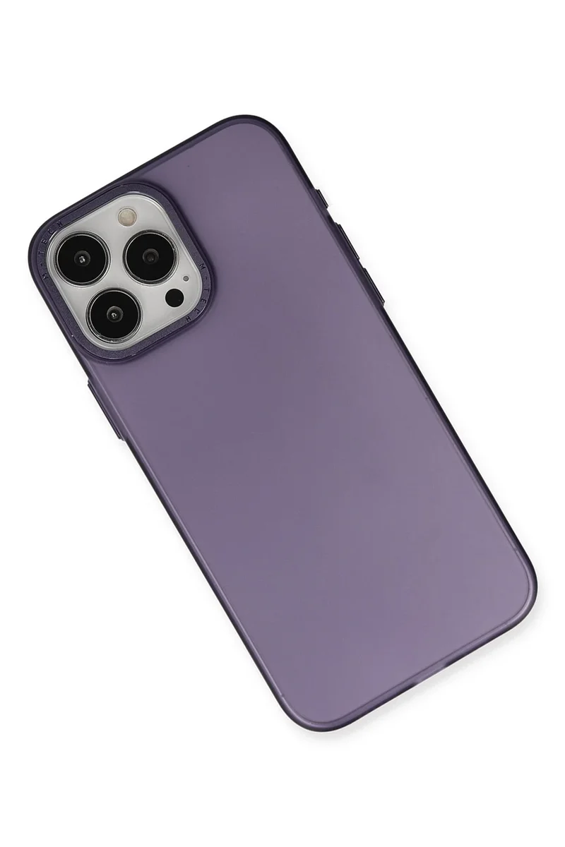 Newface iPhone 15 Pro Max Kılıf Modos Metal Kapak - Derin Mor