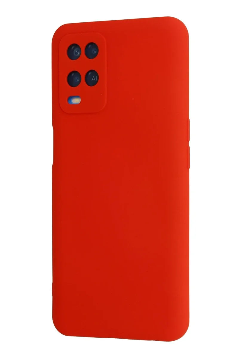 Newface Oppo A54 4G Kılıf Nano içi Kadife Silikon - Kırmızı