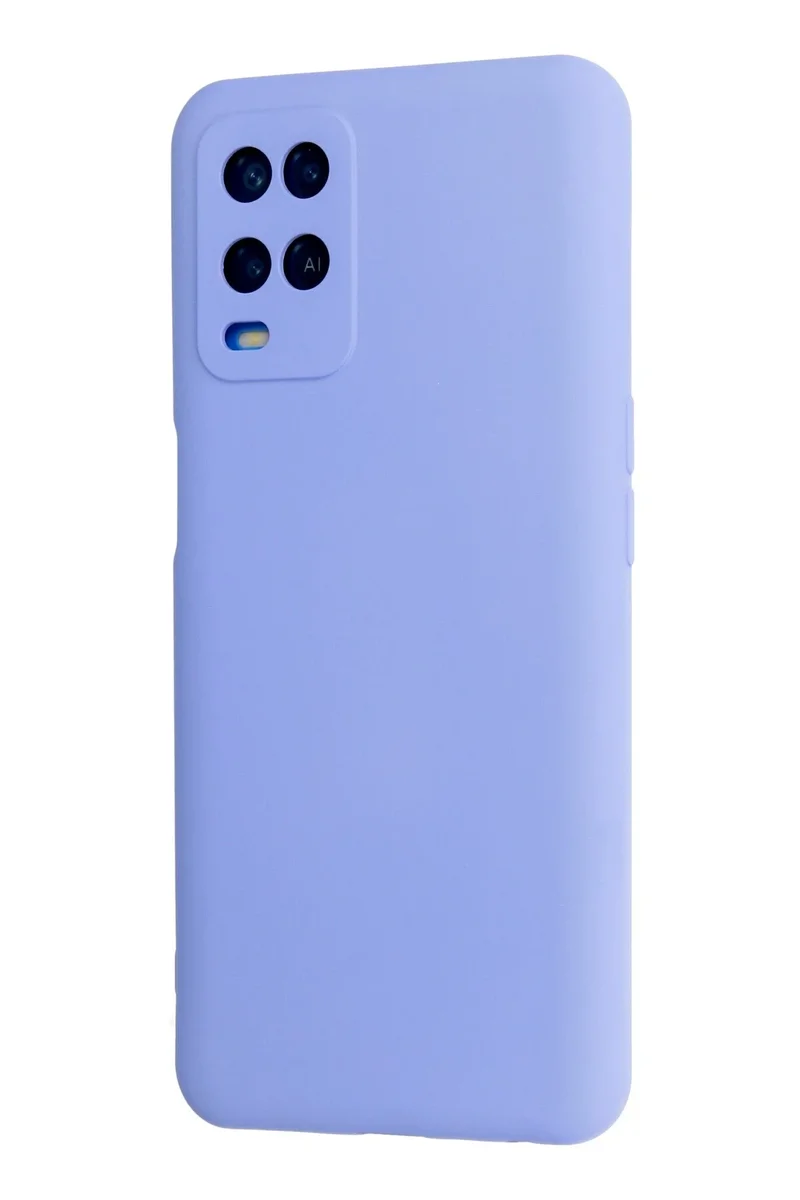 Newface Oppo A54 4G Kılıf Nano içi Kadife Silikon - Lila