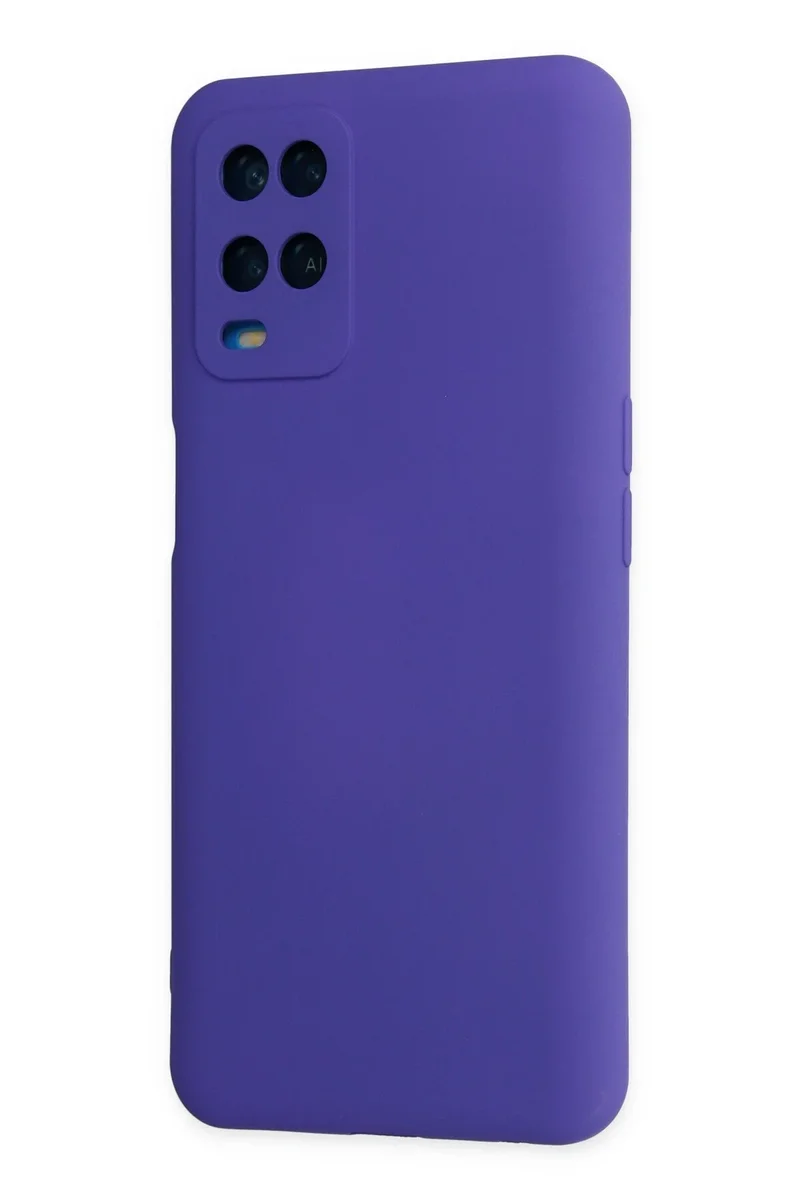 Newface Oppo A54 4G Kılıf Nano içi Kadife Silikon - Mor