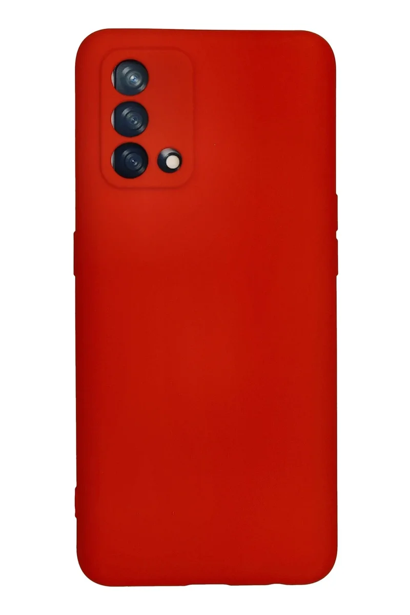 Newface Oppo A74 4G Kılıf Nano içi Kadife Silikon - Kırmızı