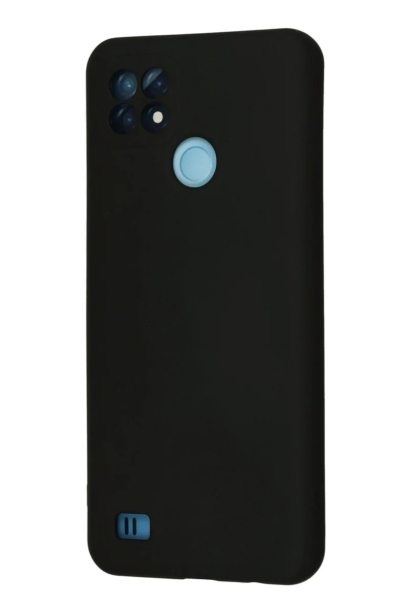 Newface Realme C21 Kılıf Nano içi Kadife Silikon - Siyah