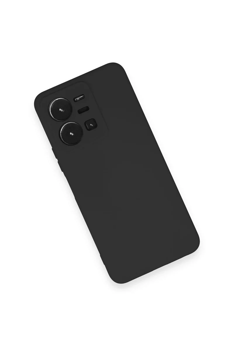Newface Vivo Y35 Kılıf Nano içi Kadife Silikon - Siyah