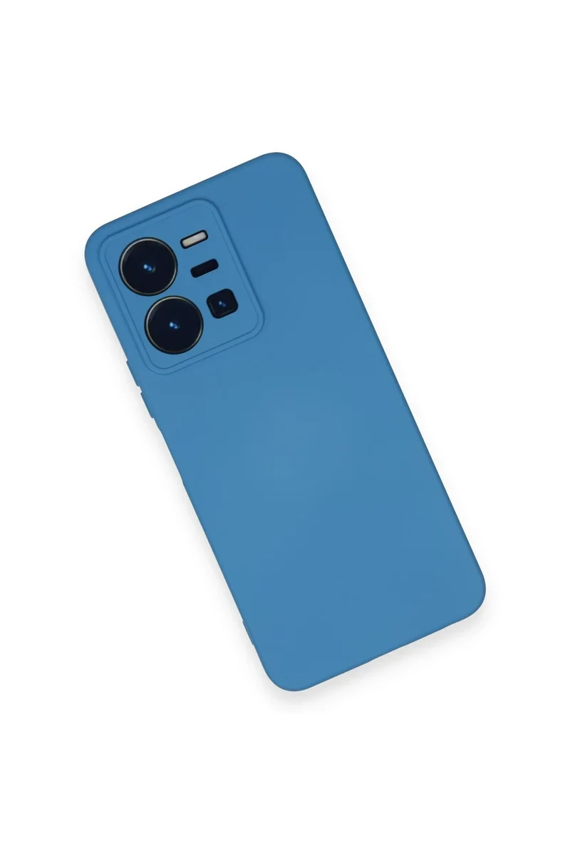 Newface Vivo Y35 Kılıf Nano içi Kadife Silikon - Mavi