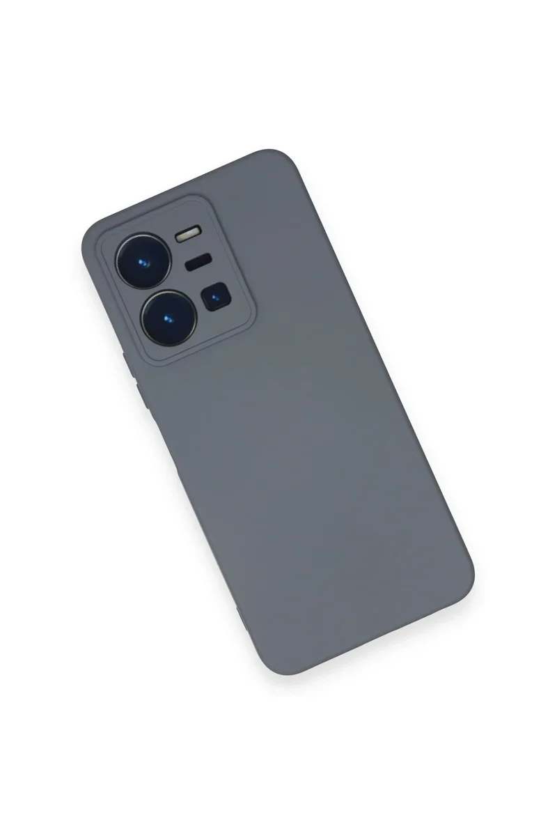 Newface Vivo Y35 Kılıf Nano içi Kadife Silikon - Gri