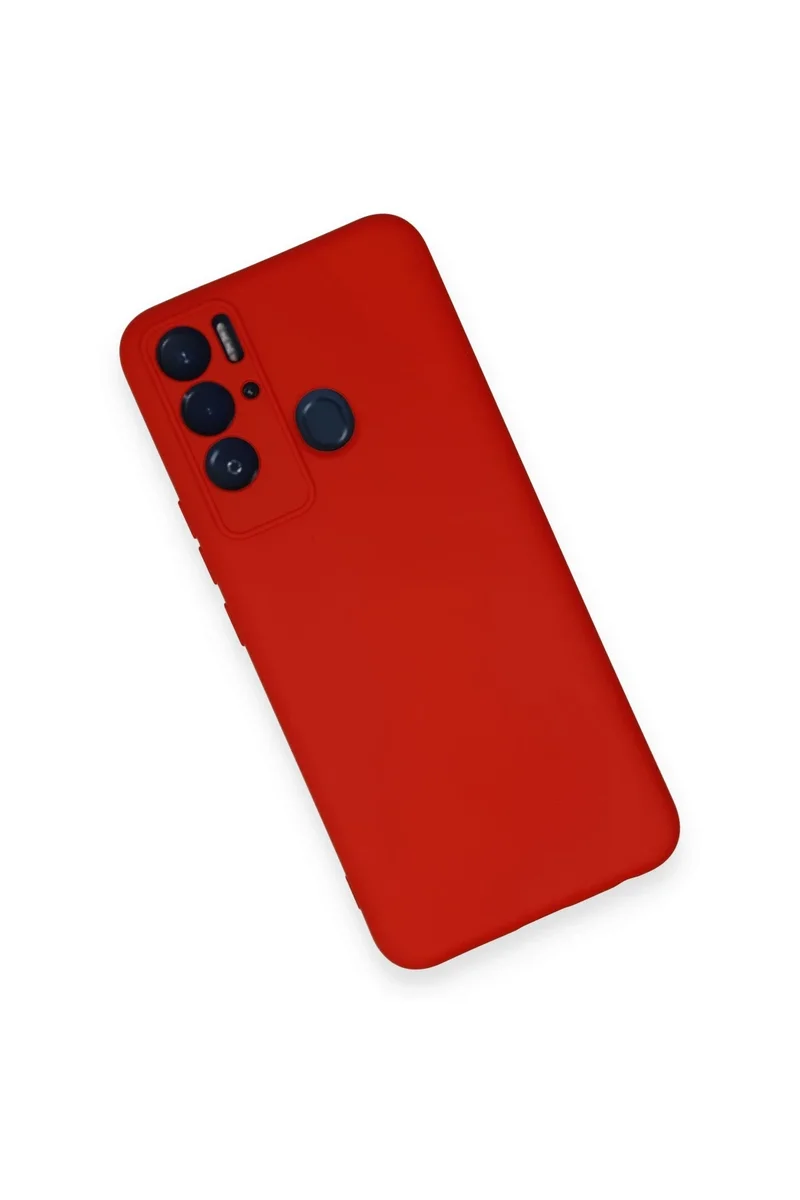 Newface Tecno Pova Neo Kılıf Nano içi Kadife Silikon - Kırmızı