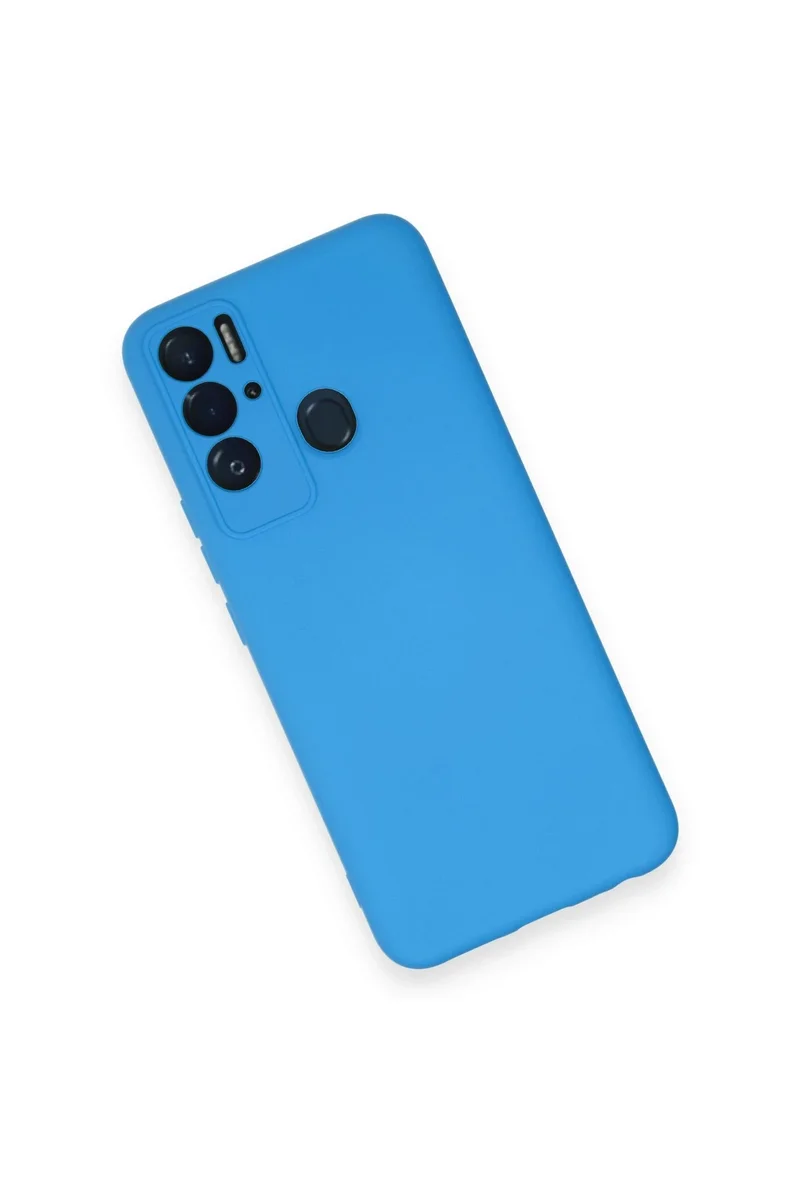 Newface Tecno Pova Neo Kılıf Nano içi Kadife Silikon - Mavi